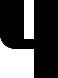 Number 4 Alt Outline Svg Vector, Free Vectors File